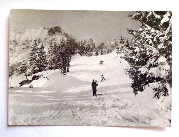 Cartolina Molveno - Pradel - Piste del Brenta 1968