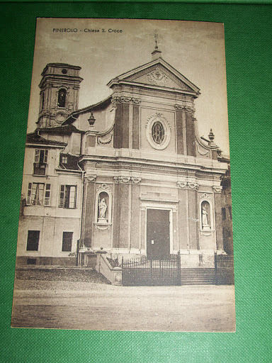 Cartolina Pinerolo - Chiesa S. Croce 1940 ca