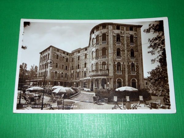 Cartolina Venezia - Lido - Hotel Hungaria 1939