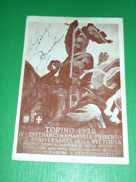 Cartolina Torino 1928 - IV Centenario di Emanuele Filiberto