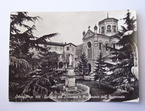 Cartolina Selvaggio - Giardino del Santuario 1961