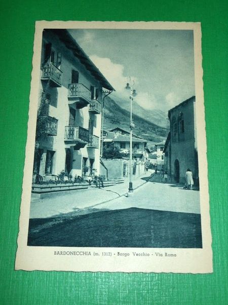 Cartolina Bardonecchia - Borgo Vecchio - Via Roma 1945 ca …