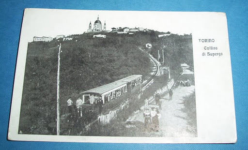 Cartolina Torino - Collina di Superga 1910 ca