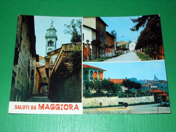 Cartolina Maggiora ( Novara ) - Vedute diverse 1972