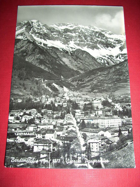 Cartolina Bardonecchia -- Panorama generale -- 1957