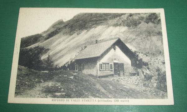 Cartolina Rifugio di Valle Stretta (Torino) 1930 ca