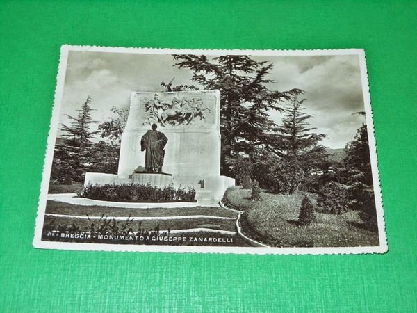 Cartolina Brescia - Monumento a Giuseppe Zanardelli 1938