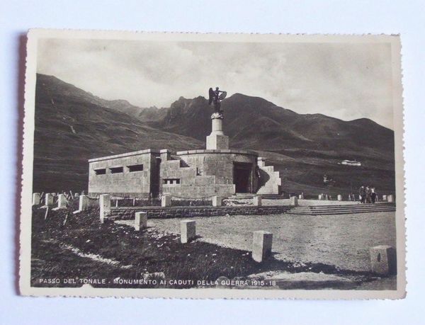 Cartolina Passo Tonale - Monumento Caduti Guerra 1960