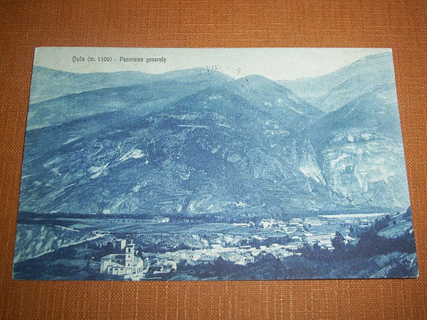 Cartolina Oulx - Panorama generale 1923