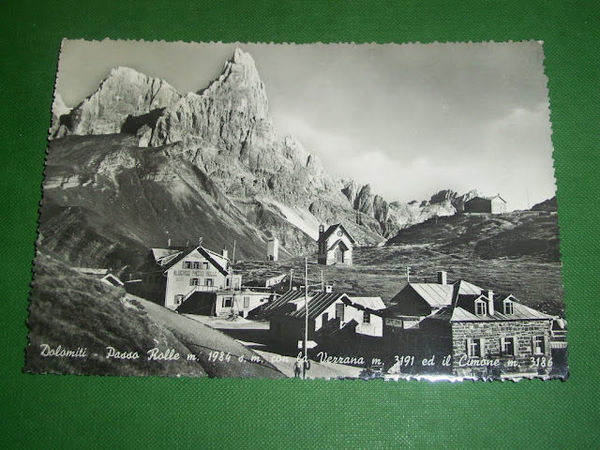 Cartolina Dolomiti - Passo Rolle con la Verzana ed il …