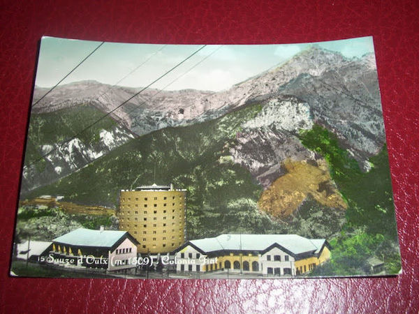 Cartolina Sauze d'Oulx - Colonia FIAT 1954