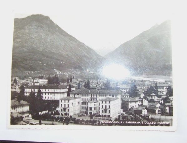 Cartolina Domodossola - Panorama e Collegi Rosmini 1940