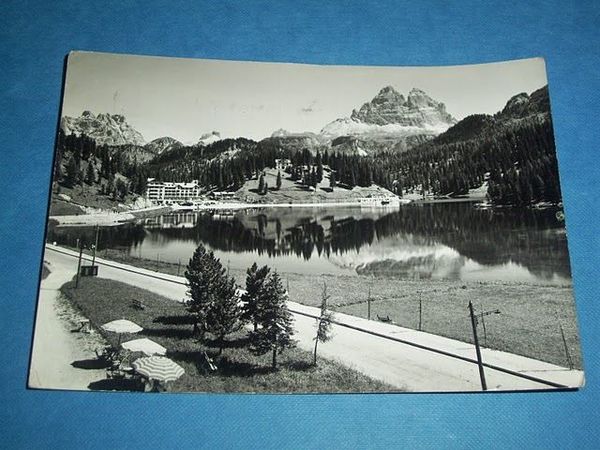 Cartolina Lago di Misurina - Tre Cime di Lavaredo 1959