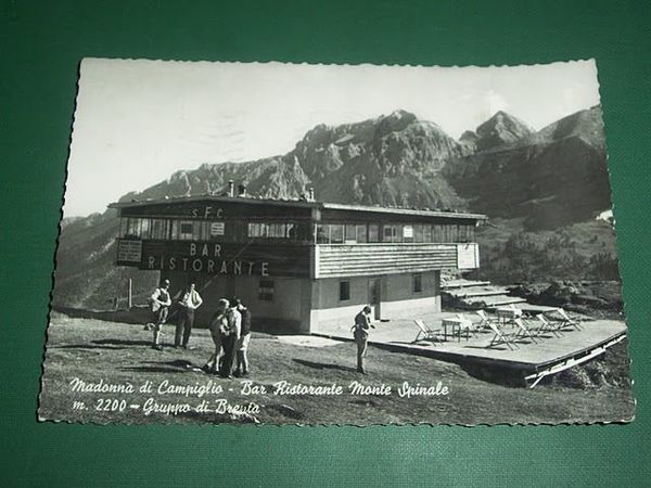 Cartolina Madonna di Campiglio - Bar Monte Spinale 1958