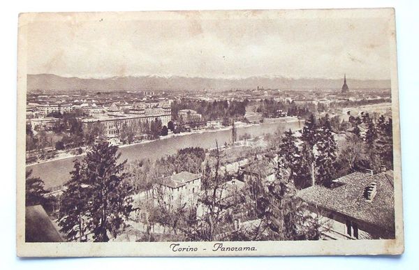 Cartolina bella panorama di Torino - viaggiata 1940