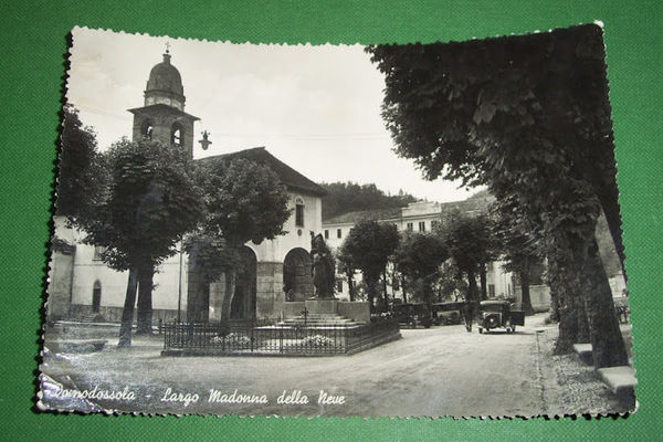 Cartolina Domodossola - Largo Madonna della Neve 1955