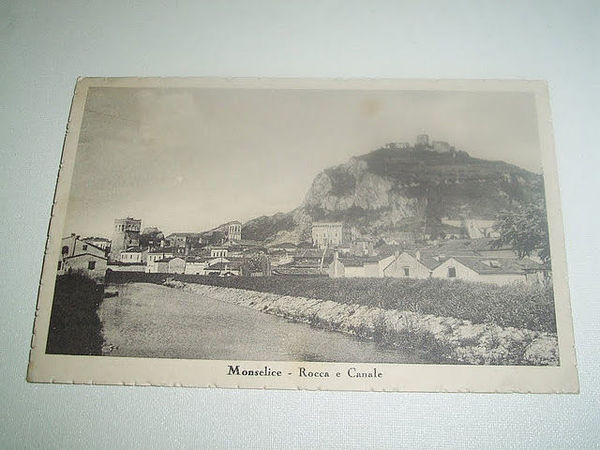 Cartolina Monselice - Rocca e Canale 1944