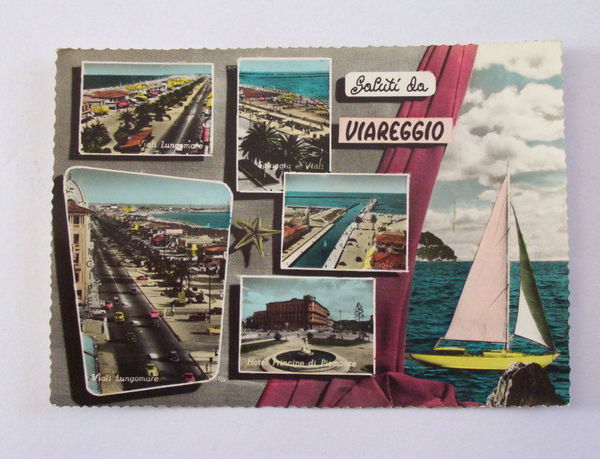 Cartolina Viareggio - Vedute diverse 1962