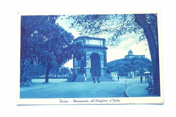 Cartolina Monumento all Artigliere d Italia Torino 1940