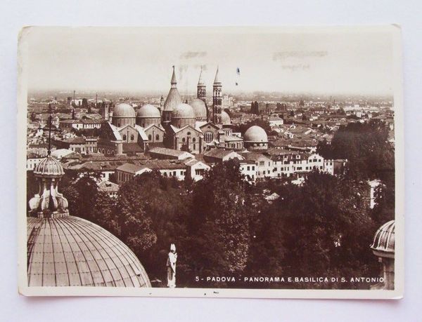 Cartolina Padova - Panorama e Basilica S. Antonio 1940