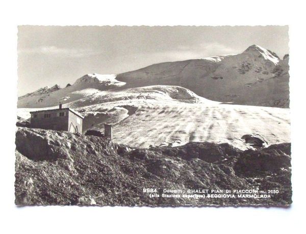 Cartolina Pian di Fiacconi - Seggiovia Marmolada 1950ca