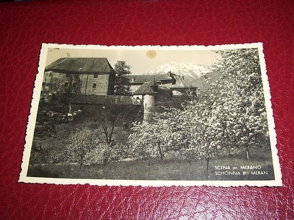 Cartolina Scena presso Merano - Veduta 1940 ca