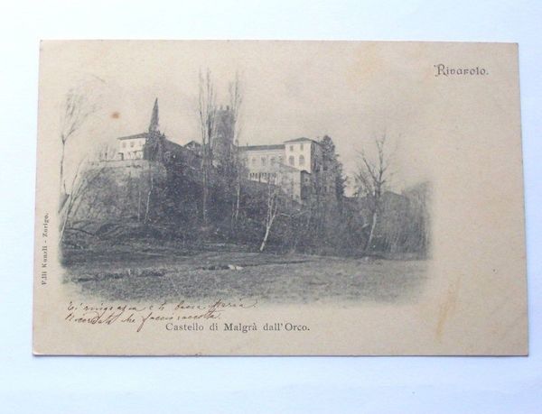 Cartolina Rivarolo - Castello di Malgrà dall' Orco 1900