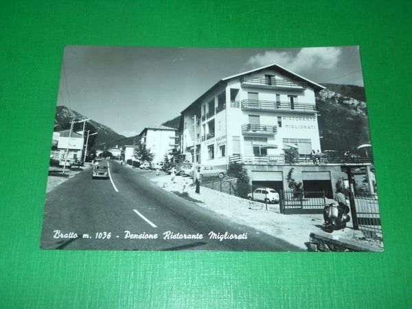 Cartolina Bratto - Pensione Ristorante Migliorati 1970