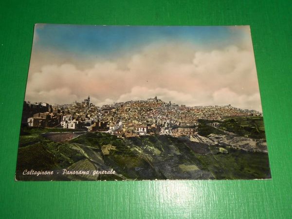 Cartolina Caltagirone - Panorama generale 1954
