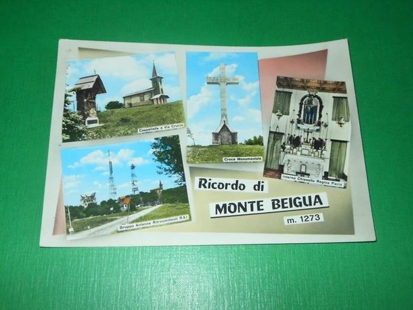 Cartolina Ricordo di Monte Beigua - Vedute diverse 1963