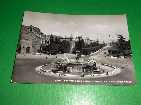 Cartolina Roma - Fontana delle Najadi e Chiesa di S. …