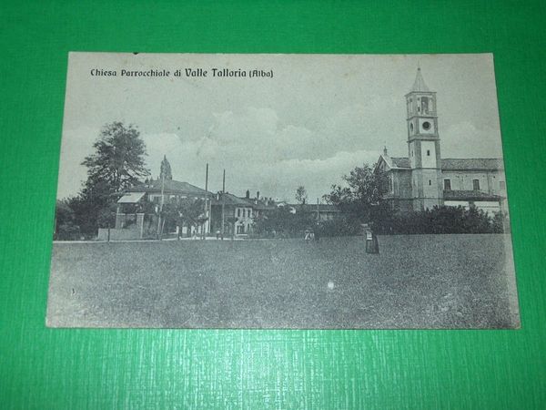 Cartolina Valle Talloria ( Alba ) - Chiesa Parrocchiale 1915 …