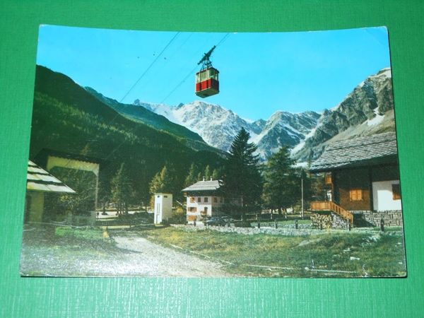 Cartolina Macugnaga - Scorcio panoramico e M. Rosa 1969