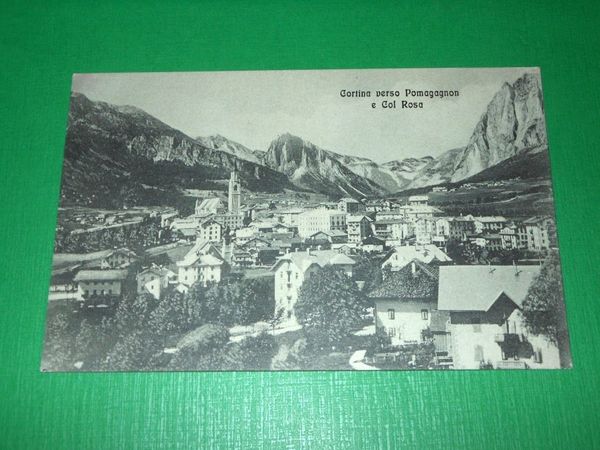 Cartolina Cortina - Panorama verso Pomagagnon e Col Rosa 1920 …