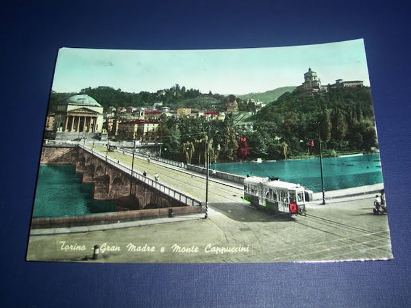 Cartolina Torino - Gran Madre e Monte Cappuccini 1961