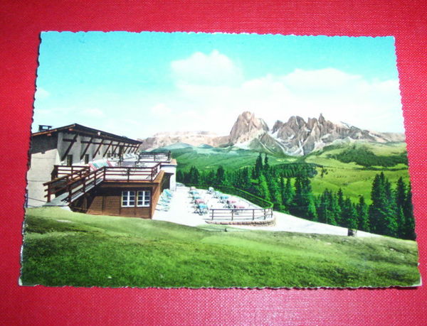 Cartolina Gruppo Sassolungo Funivia Alpe di Siusi 1956