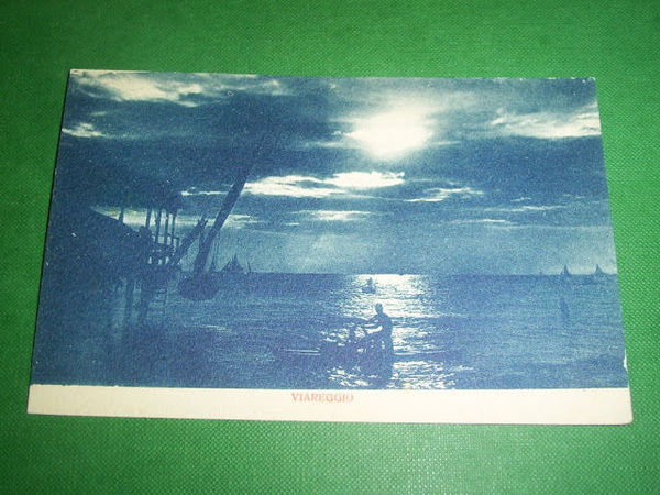 Cartolina Viareggio - Veduta notturna 1930 ca