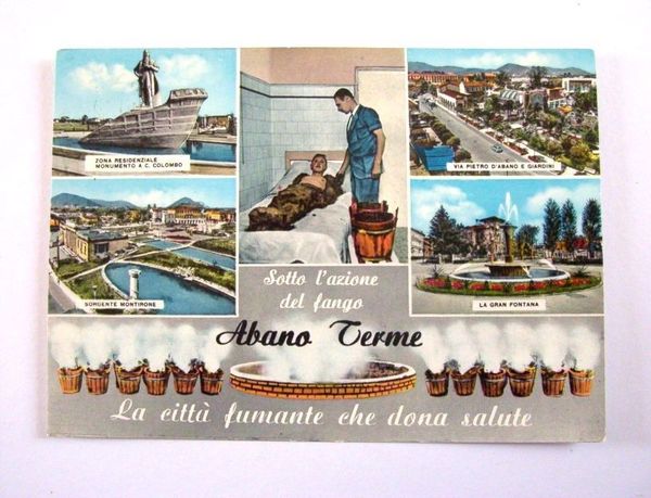 Cartolina Abano Terme - Vedute diverse 1966