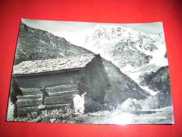 Cartolina Il Monte Rosa visto da Macugnaga 1957