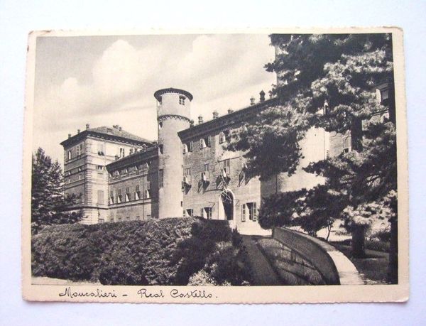 Cartolina Moncalieri - Real Castello 1940 ca