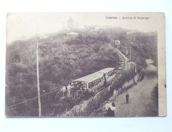 Cartolina Torino - Collina di Superga 1910