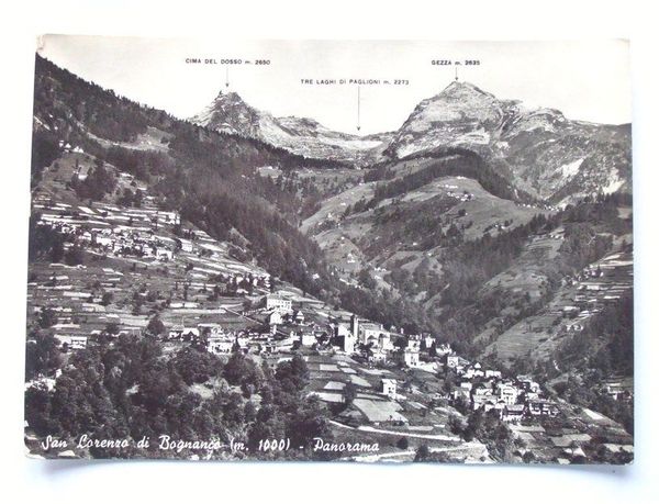 Cartolina S. Lorenzo di Bognanco - Panorama 1959