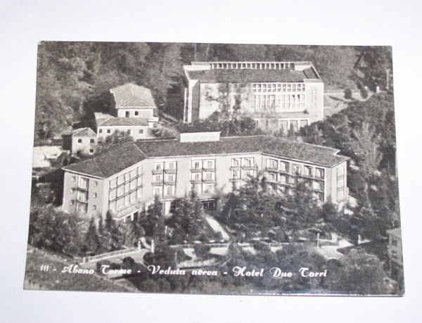 Cartolina Abano Terme - Hotel Due Torri 1967
