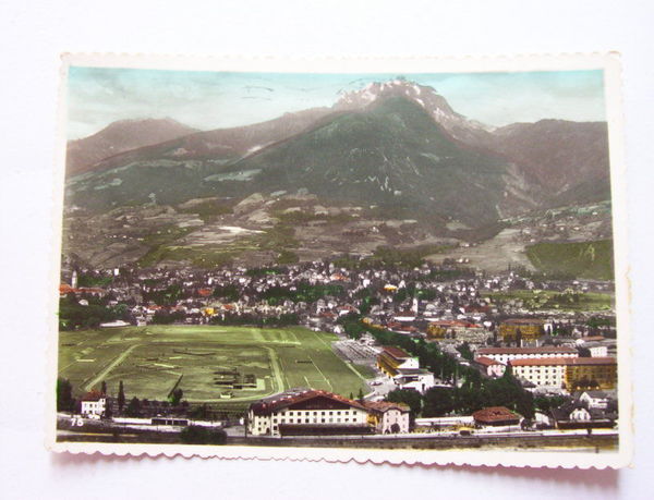 Cartolina Merano - Veduta del Ippodromo 1953