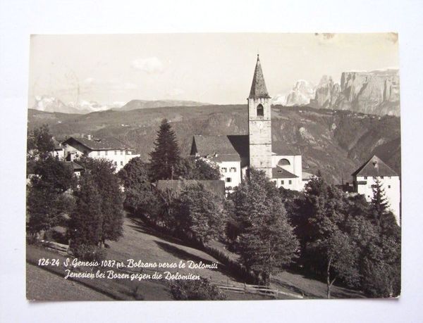 Cartolina S. Genesio ( Bolzano ) - Veduta 1957