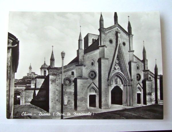 Cartolina Chieri ( Torino ) - Il Duomo 1950 ca