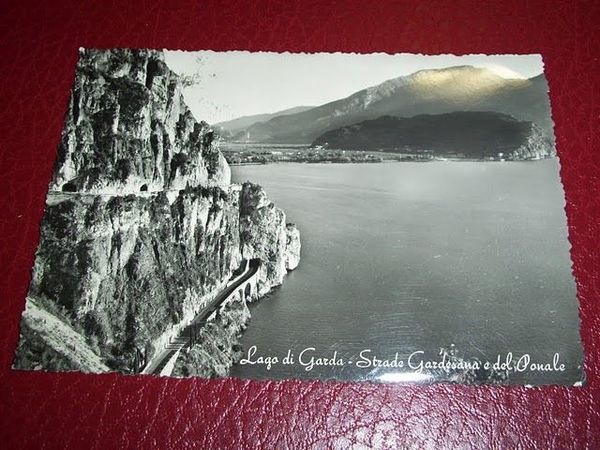 Cartolina Lago di Garda - Strade Gardesana e Ponale '55