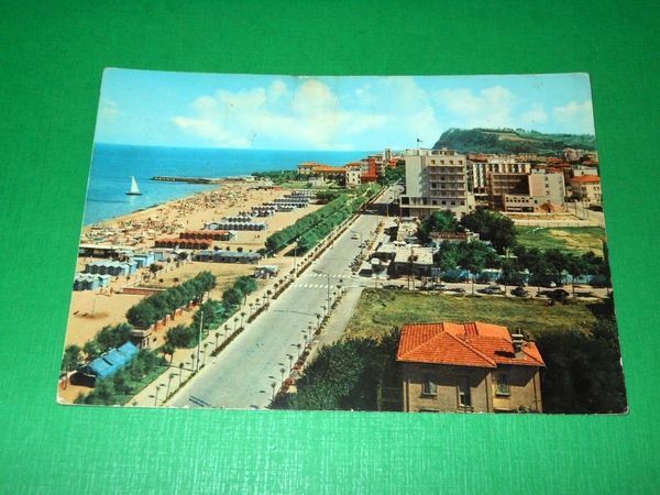 Cartolina Pesaro - Panorama con Monte Ardizio 1964