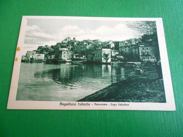 Cartolina Anguillara Sabazia - Panorama - Lago Sabatino 1930 ca