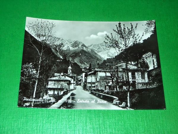 Cartolina Piedicavallo - Entrata al Paese 1955 ca.